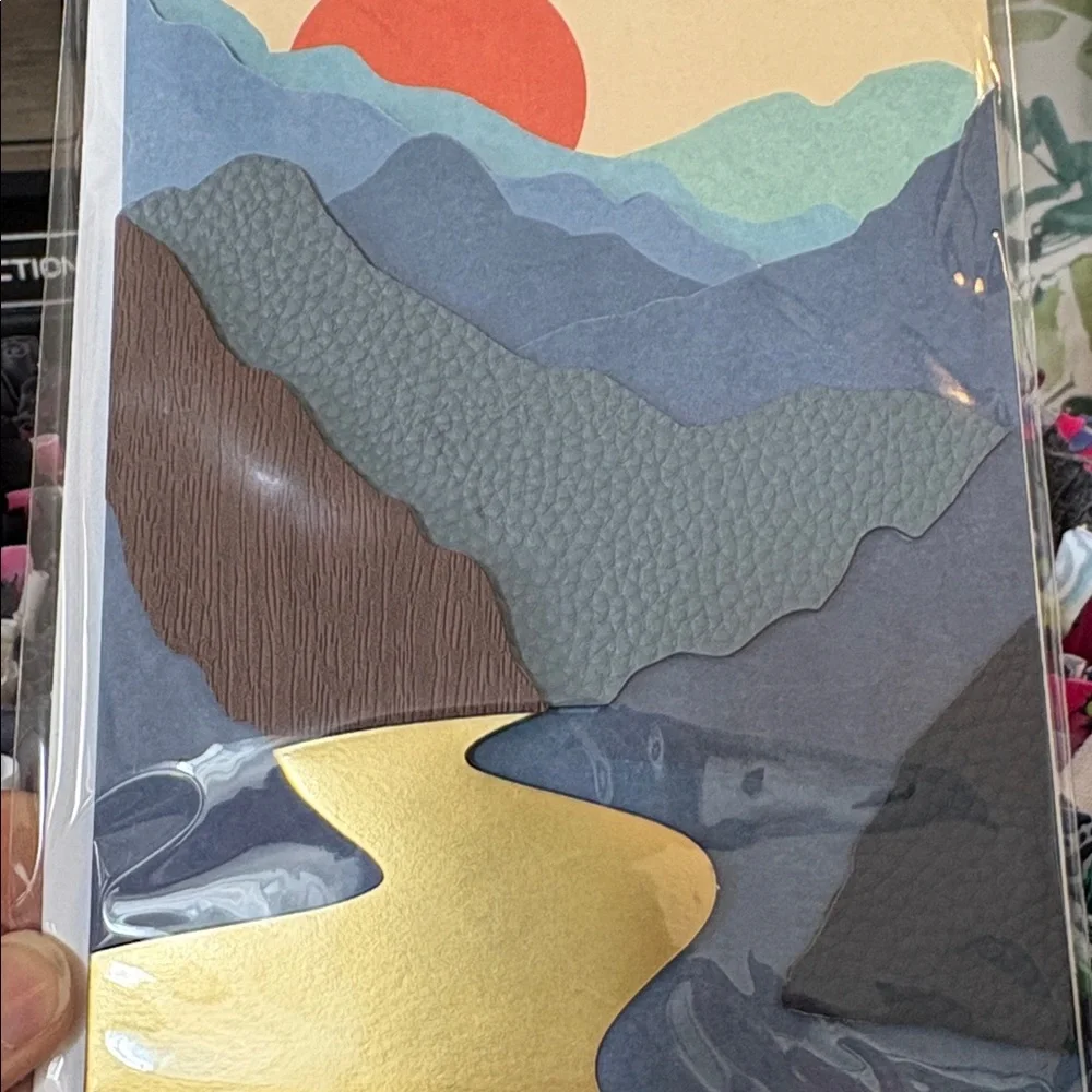 🆕Papyrus 3D Mountains Displayable Blank Inside Greeting Card